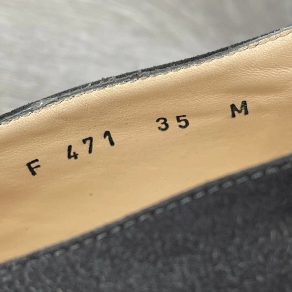 TARYN ROSE Gray Suede Pump Round Toe Block Heels - Made in Italy - Size 35 - Picture 6 of 10